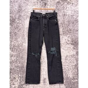 AGOLDE Jeans 27 Womens 90s Mid Rise Loose Fit Straight Black Wash Denim